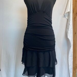 Elegant Black Sleeveless Tank Mini Dress